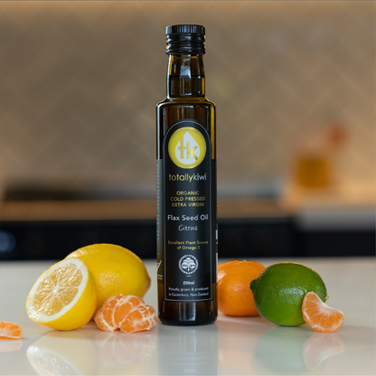 Certified Organic Citrus Infused Flax Seed Oil